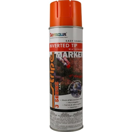 Seymour Midwest 20 oz Inverted Tip Air Tech Marking Paint, Fluorescent Orange SM20-357